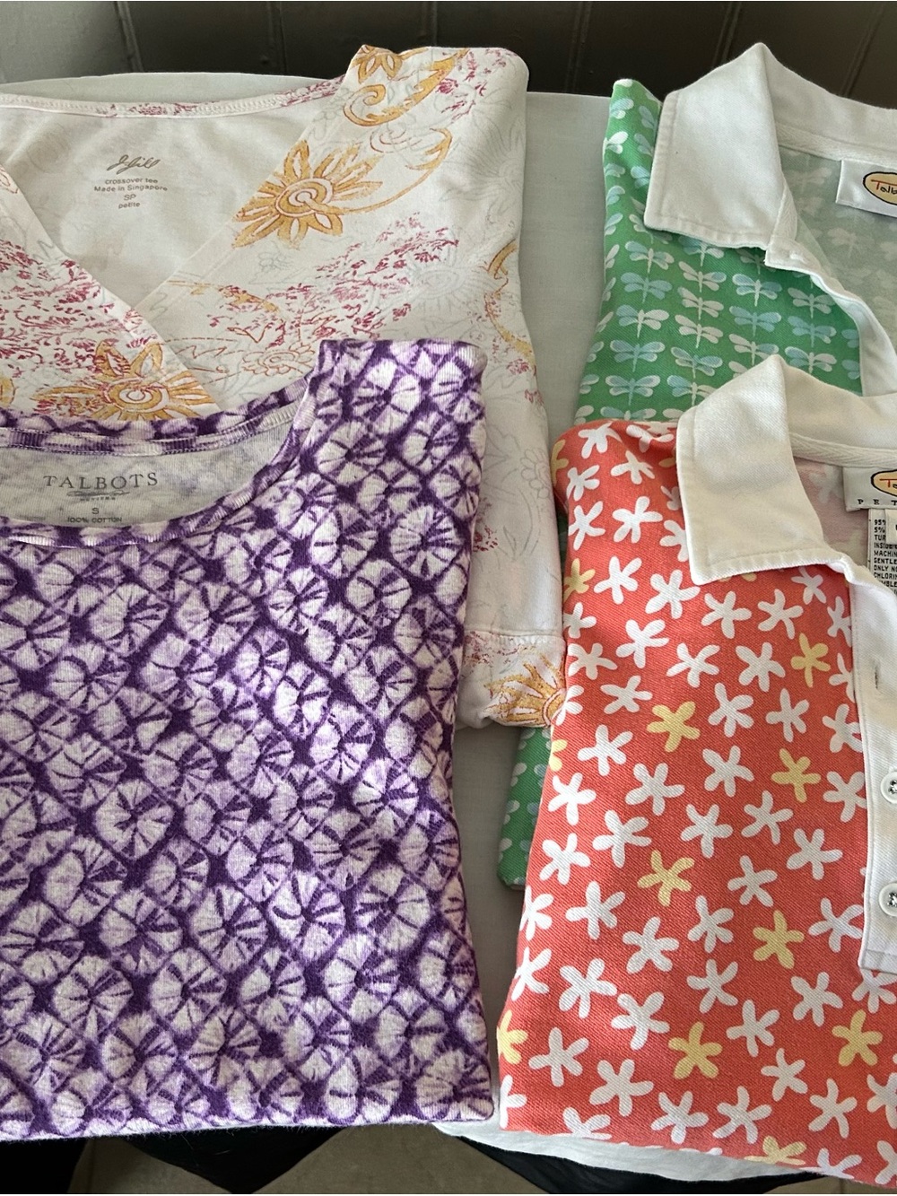 Talbots/J.Jill Bundle Of 4 Lightweight Cotton Tops/Small-Petite/VGC